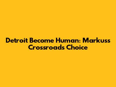 Detroit Become Human: Markus's Crossroads Choice