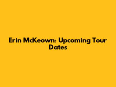 Erin McKeown: Upcoming Tour Dates