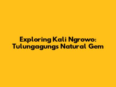 Exploring Kali Ngrowo: Tulungagung's Natural Gem