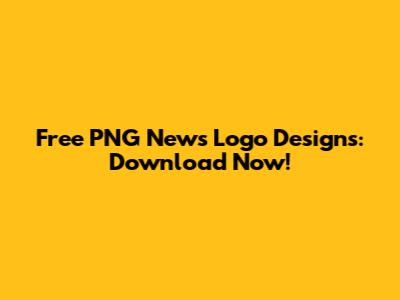 Free PNG News Logo Designs: Download Now!