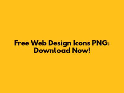 Free Web Design Icons PNG: Download Now!