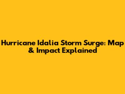 Hurricane Idalia Storm Surge: Map & Impact Explained