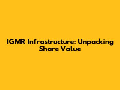IGMR Infrastructure: Unpacking Share Value