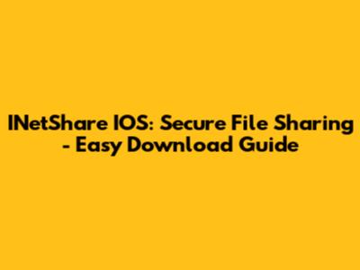 INetShare IOS: Secure File Sharing - Easy Download Guide