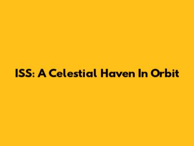 ISS: A Celestial Haven In Orbit