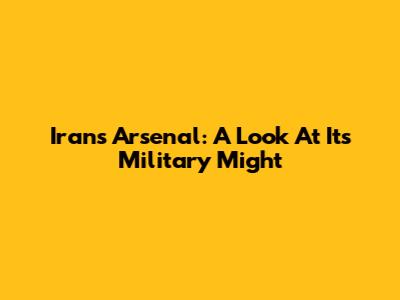 Iran's Arsenal: A Look At Its Military Might