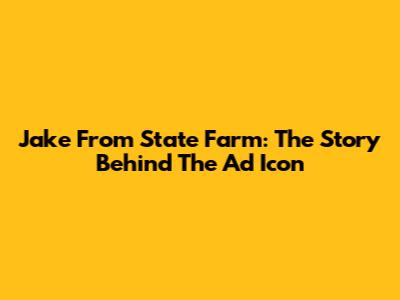 Jake From State Farm: The Story Behind The Ad Icon