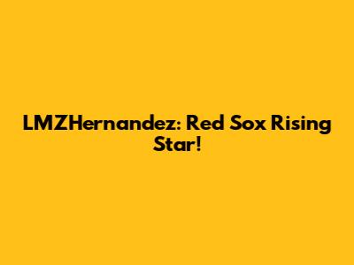 LMZHernandez: Red Sox Rising Star!