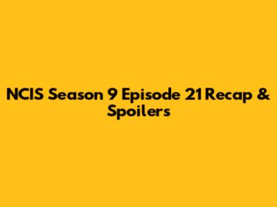 NCIS Season 9 Episode 21 Recap & Spoilers
