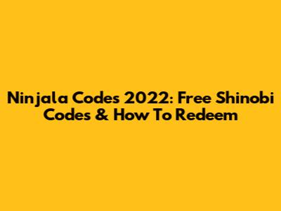 Ninjala Codes 2022: Free Shinobi Codes & How To Redeem