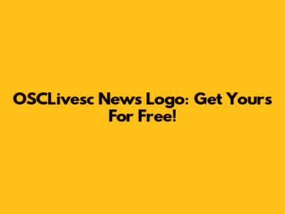 OSCLivesc News Logo: Get Yours For Free!