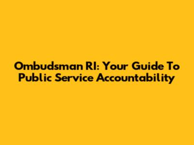 Ombudsman RI: Your Guide To Public Service Accountability