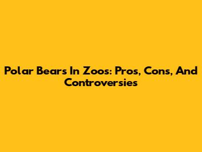 Polar Bears In Zoos: Pros, Cons, And Controversies