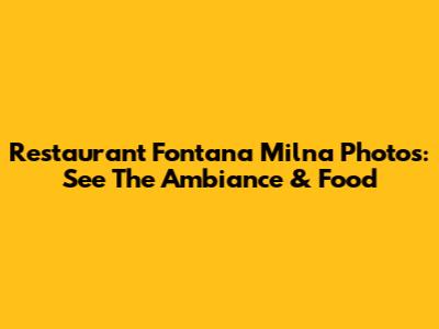 Restaurant Fontana Milna Photos: See The Ambiance & Food