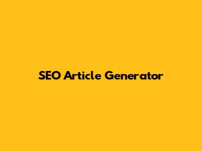 SEO Article Generator