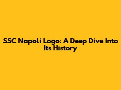 SSC Napoli Logo: A Deep Dive Into Its History