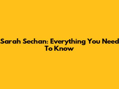 Sarah Sechan: Everything You Need To Know
