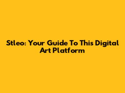 Stleo: Your Guide To This Digital Art Platform