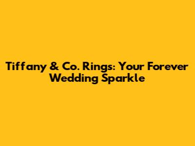 Tiffany & Co. Rings: Your Forever Wedding Sparkle