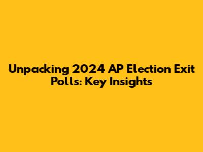 Unpacking 2024 AP Election Exit Polls: Key Insights