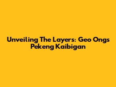 Unveiling The Layers: Geo Ong's 'Pekeng Kaibigan'