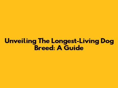 Unveiling The Longest-Living Dog Breed: A Guide