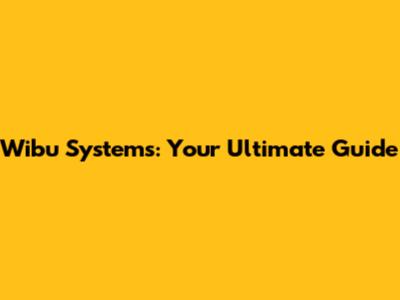 Wibu Systems: Your Ultimate Guide