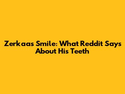 Zerkaa's Smile: What Reddit Says About His Teeth